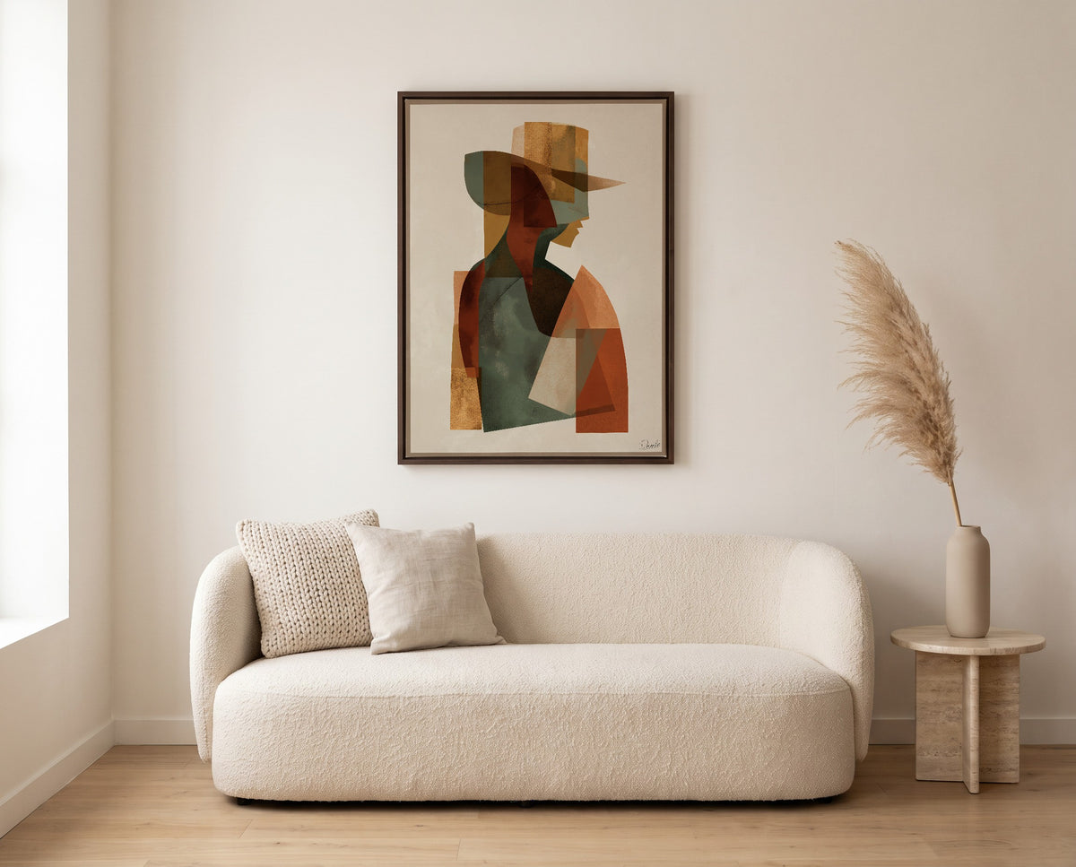 brown framed