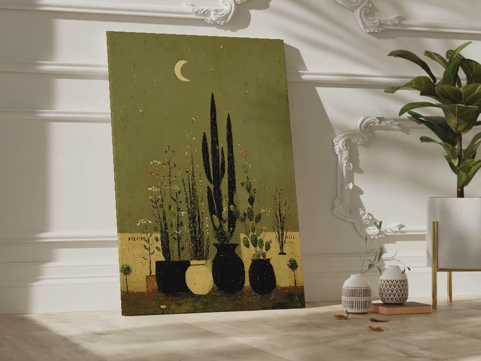 Moonlit Garden Scene