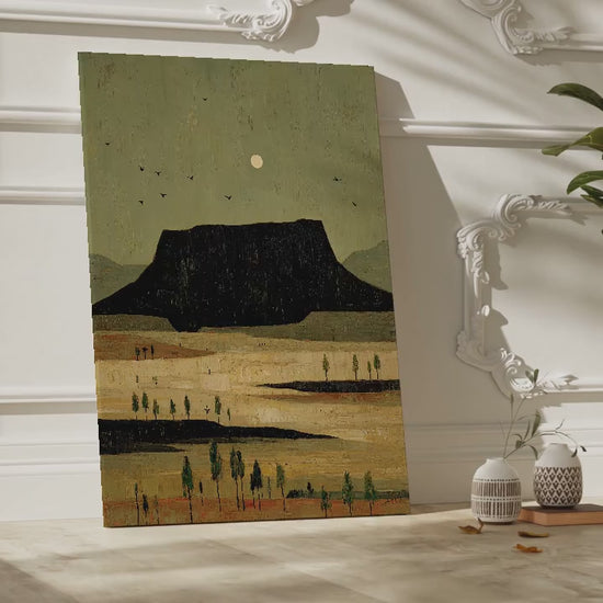 Moonlit Mountain Landscape