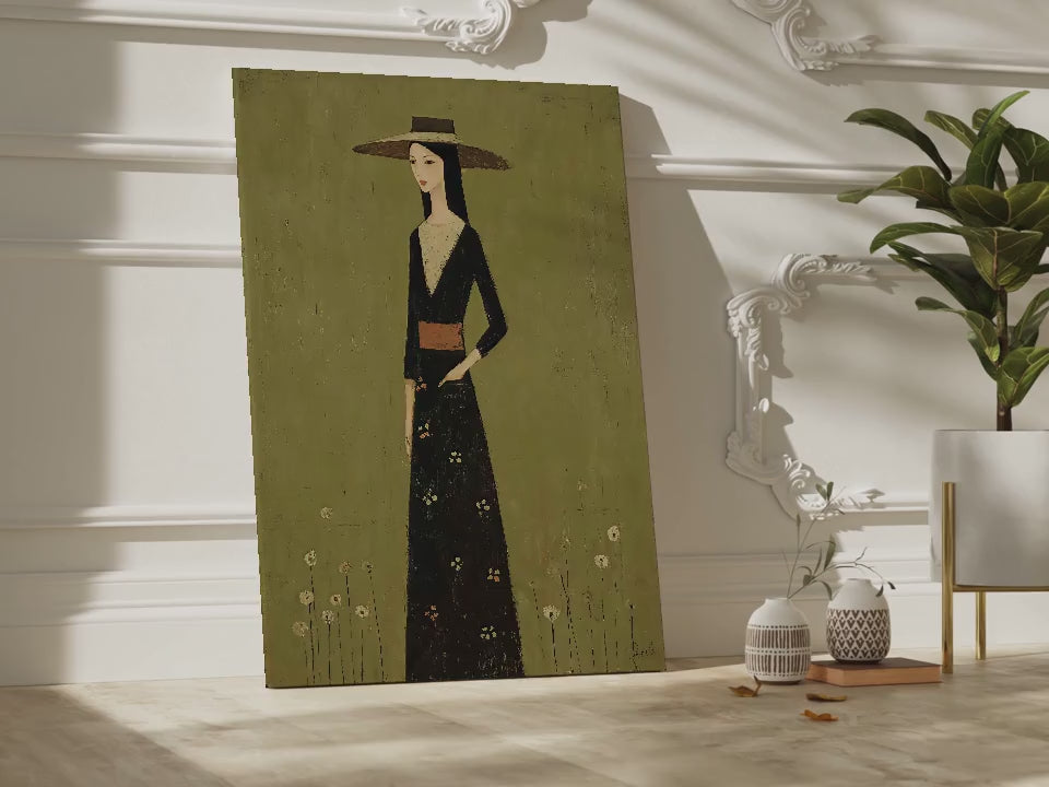 Woman In Black Dress