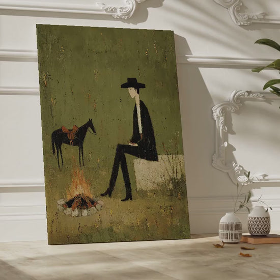 Man With Horse And Fire