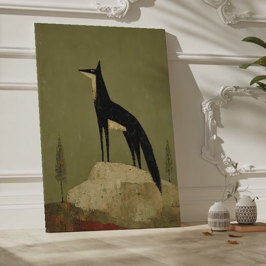 Standing Black Fox
