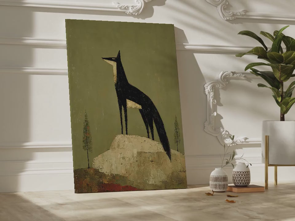 Standing Black Fox