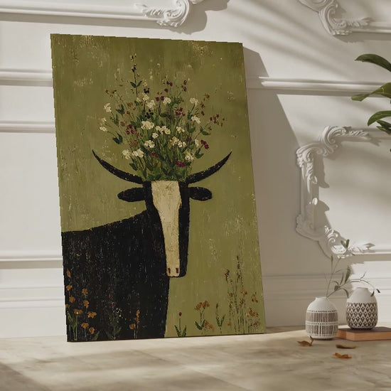Floral Bull Head