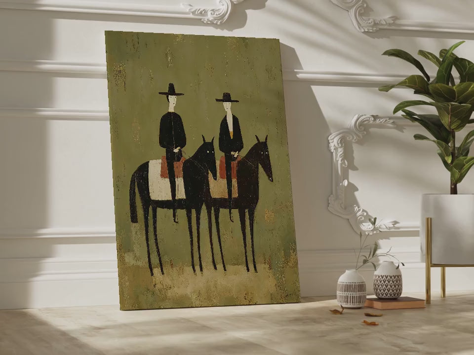 Two Riders On Horses