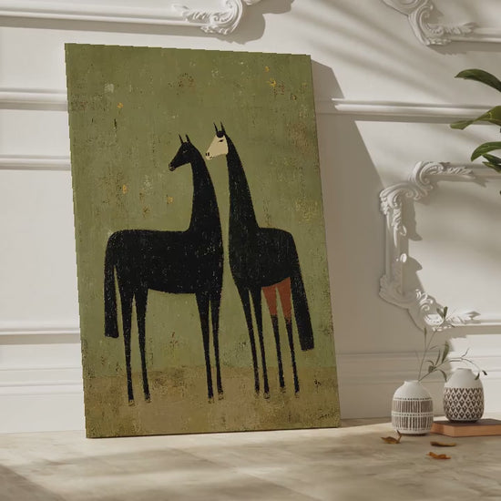 Two Black Ponies