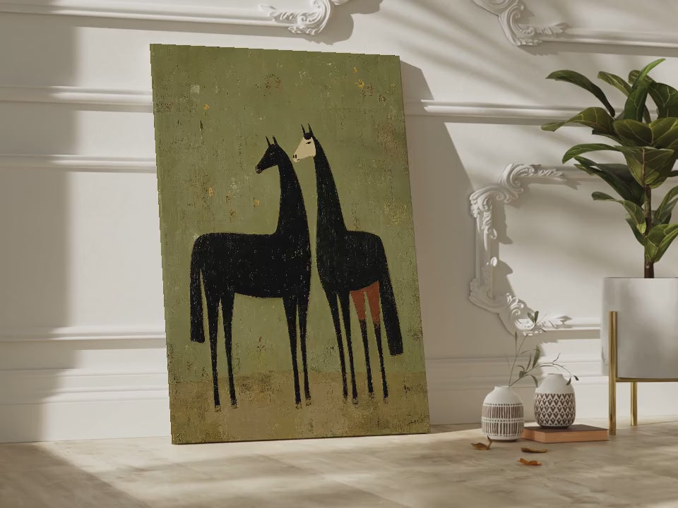 Two Black Ponies