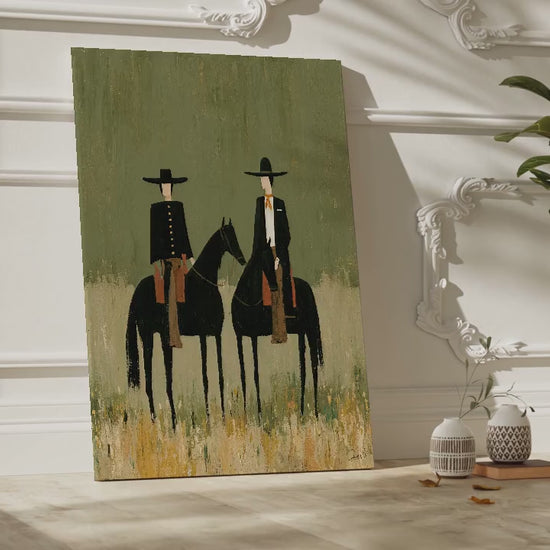 Two Men On Horses