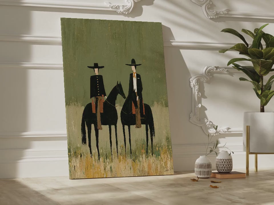 Two Men On Horses